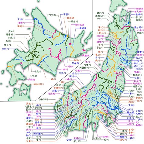 日本水流方向|日本全国河川マップ（地図） 